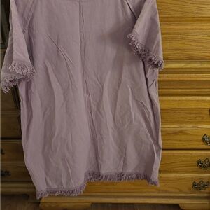Coco + Carmen Mauve Fringed Tunic